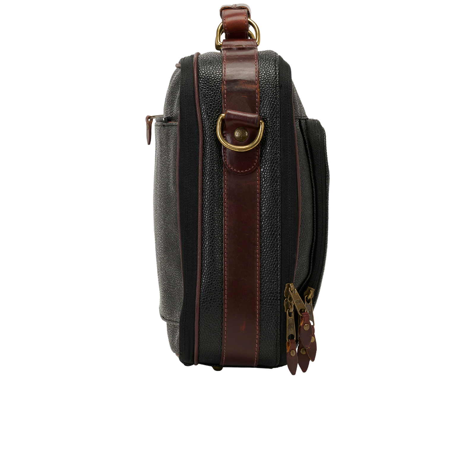 Vintage Briefcase, &pound;150, Handbags, Black, Canvas, Side view